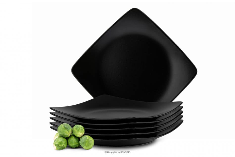 EPIRI Jídelní talíř 6 ks černý matný černá matná - obrázek 0