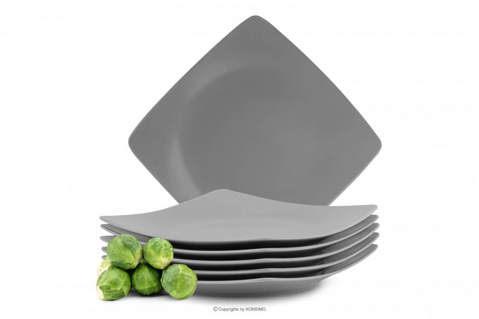EPIRI Dezertní talíř 6 ks matně šedý matná šedá - obrázek 0