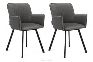 PYRUS, https://konsimo.cz/kolekce/pyrus/ Velurové židle šedé 2ks šedá/černá - obrázek
