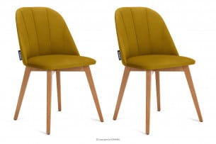 RIFO, https://konsimo.cz/kolekce/rifo/ Sametové čalouněné židle žluté 2 ks medová/světlý dub - obrázek
