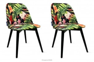 BAKERI, https://konsimo.cz/kolekce/bakeri/ Čalouněné židle s květinovým vzorem 2ks vícebarevné - obrázek