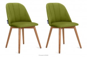 BAKERI, https://konsimo.cz/kolekce/bakeri/ Skandinávské židle velur zelené 2 ks olivový/světlý dub - obrázek