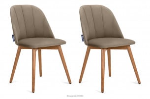 BAKERI, https://konsimo.cz/kolekce/bakeri/ Skandinávské velurové židle béžové 2ks béžová/světlý dub - obrázek