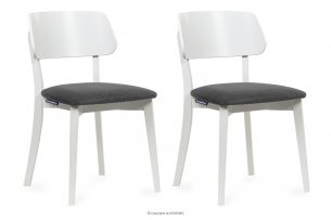 VINIS, https://konsimo.cz/kolekce/vinis/ Moderní bílé dřevěné židle šedé 2ks šedá/bílá - obrázek