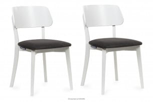 VINIS, https://konsimo.cz/kolekce/vinis/ Moderní bílé dřevěné židle grafitové 2ks grafitová/bílá - obrázek