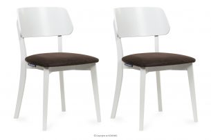 VINIS, https://konsimo.cz/kolekce/vinis/ Moderní bílé dřevěné židle hnědé 2ks hnědá/bílá - obrázek