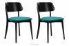 VINIS Moderní černé dřevěné židle tyrkysové 2ks tyrkysová/černá - obrázek 1