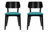VINIS Moderní černé dřevěné židle tyrkysové 2ks tyrkysová/černá - obrázek 3