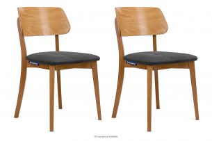 VINIS, https://konsimo.cz/kolekce/vinis/ Moderní dřevěné židle dub grafit 2ks grafit/světlý dub - obrázek