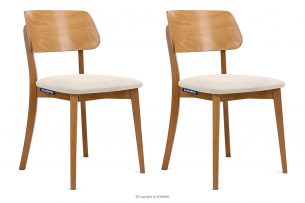 VINIS, https://konsimo.cz/kolekce/vinis/ Moderní dřevěné židle dub krémový 2ks krémová/světlý dub - obrázek