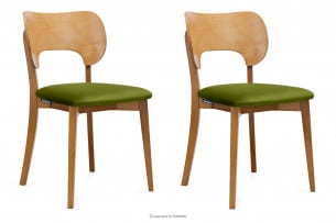 LYCO, https://konsimo.cz/kolekce/lyco/ Loft židle dub zelený 2ks olivový/světlý dub - obrázek