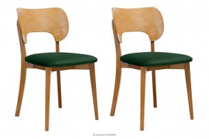 LYCO, https://konsimo.cz/kolekce/lyco/ Loftová židle dub lahvově zelená 2ks Tmavě zelená/světlý dub - obrázek