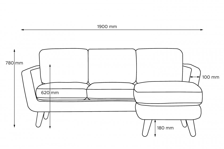 TAGIO Béžová skandinávská rohová sedací souprava s taburetem / otomanem, pravá béžový - obrázek 10