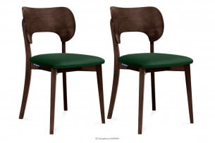 LYCO, https://konsimo.cz/kolekce/lyco/ Loftová židle ořech tmavě zelená 2 ks tmavě zelená/tmavý ořech - obrázek