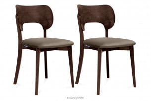 LYCO, https://konsimo.cz/kolekce/lyco/ Loftová židle tmavý ořech béžová 2ks béžová/tmavý ořech - obrázek