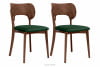 LYCO Lahvově zelená loftová židle ořech 2ks tmavě zelená/střední ořech - obrázek 1