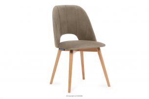 TINO, https://konsimo.cz/kolekce/tino/ Velurová jídelní židle béžová béžová/světlý dub - obrázek
