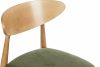 RABI Dřevěná židle dub zelený samet 2ks zelený/světlý dub - obrázek 7