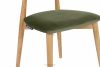RABI Dřevěná židle dub zelený samet 2ks zelený/světlý dub - obrázek 8