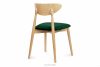 RABI Lahvově zelené dřevěné židle dub sametový 2ks Tmavě zelená/světlý dub - obrázek 6