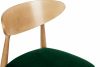 RABI Lahvově zelené dřevěné židle dub sametový 2ks Tmavě zelená/světlý dub - obrázek 7