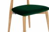 RABI Lahvově zelené dřevěné židle dub sametový 2ks Tmavě zelená/světlý dub - obrázek 8
