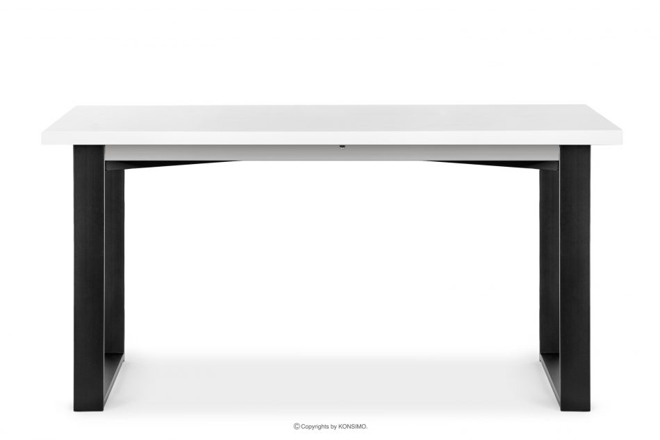 CETO Stół w stylu loftowym rozkładany matowy biały biały - obrázek 0