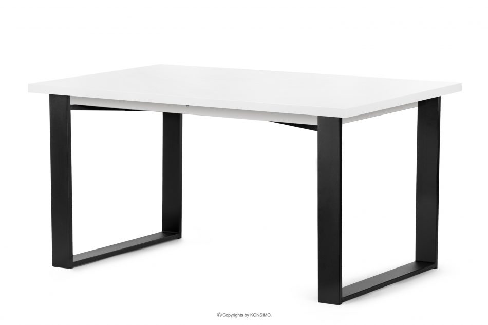 CETO Stół w stylu loftowym rozkładany matowy biały biały - obrázek 2