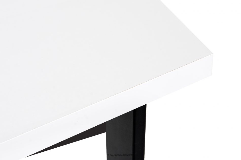 CETO Stół w stylu loftowym rozkładany matowy biały biały - obrázek 3
