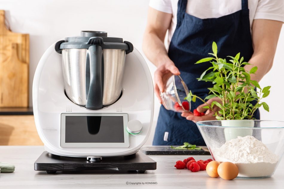 COQUERE Dřevěný podstavec Thermomix černý černá - obrázek 1