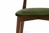 RABI Dřevěná židle střední ořech zelený velur zelená/ořech střední - obrázek 6