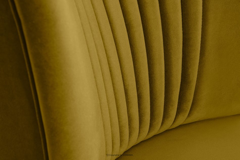 DUCO Křeslo na vysokých nohách pro nábytek do obývacího pokoje velur žlutý žlutá/černá - obrázek 4