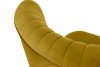 DUCO Křeslo na vysokých nohách pro nábytek do obývacího pokoje velur žlutý žlutá/černá - obrázek 6