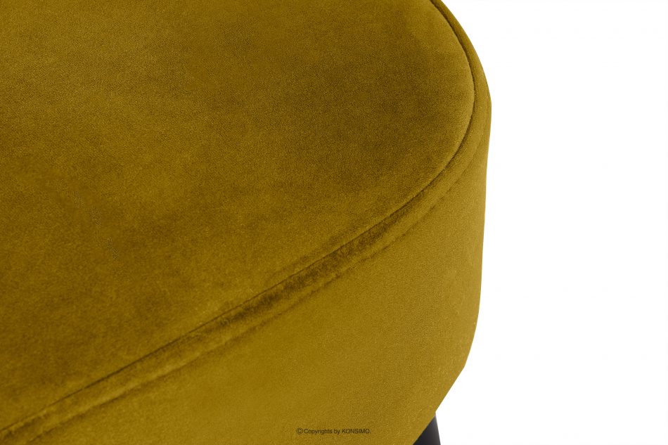 DUCO Křeslo na vysokých nohách pro nábytek do obývacího pokoje velur žlutý žlutá/černá - obrázek 6