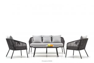 BALANTIO, https://konsimo.cz/kolekce/balantio/ Sada zahradního nábytku na terasu tmavě šedá/světle šedá - obrázek