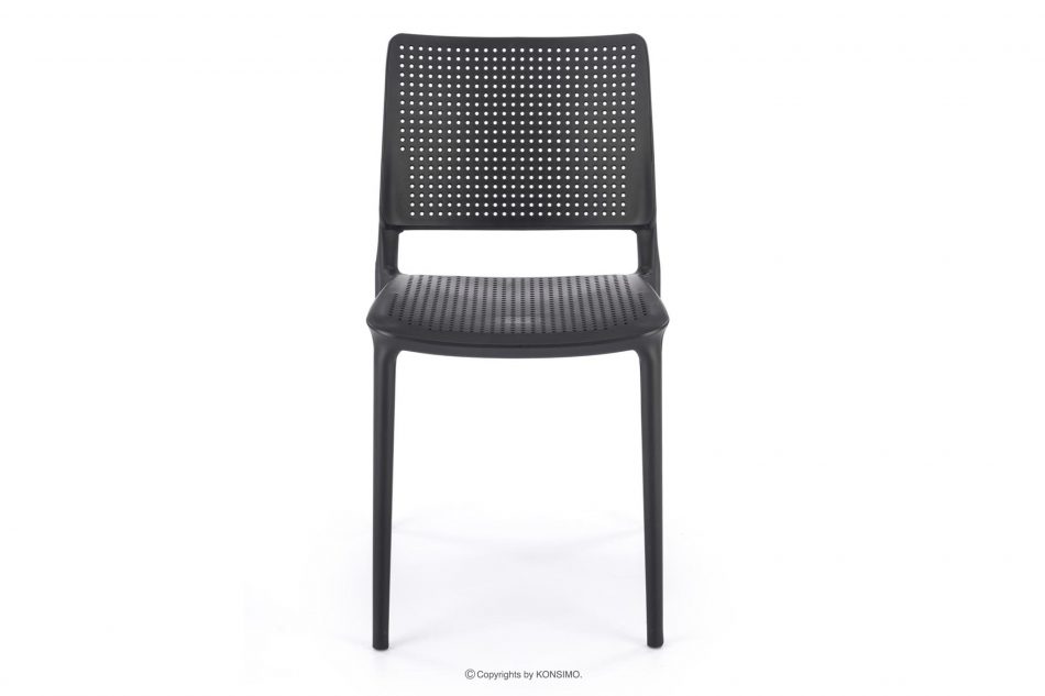 COPELLA Moderní zahradní židle černá černá - obrázek 2