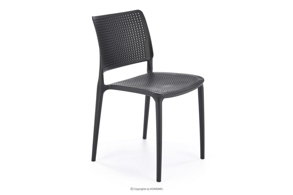 COPELLA Moderní zahradní židle černá černá - obrázek 1
