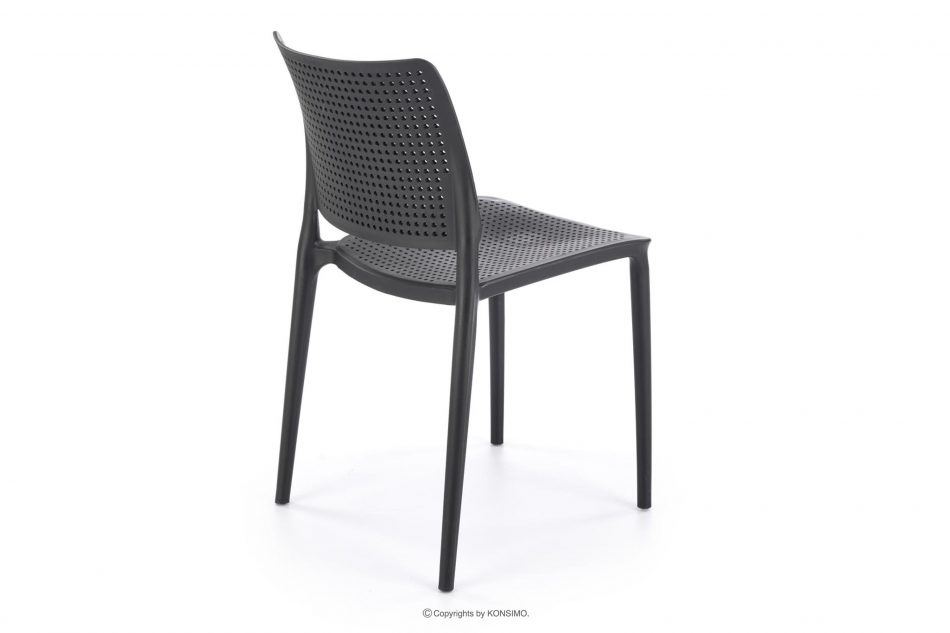 COPELLA Moderní zahradní židle černá černá - obrázek 4