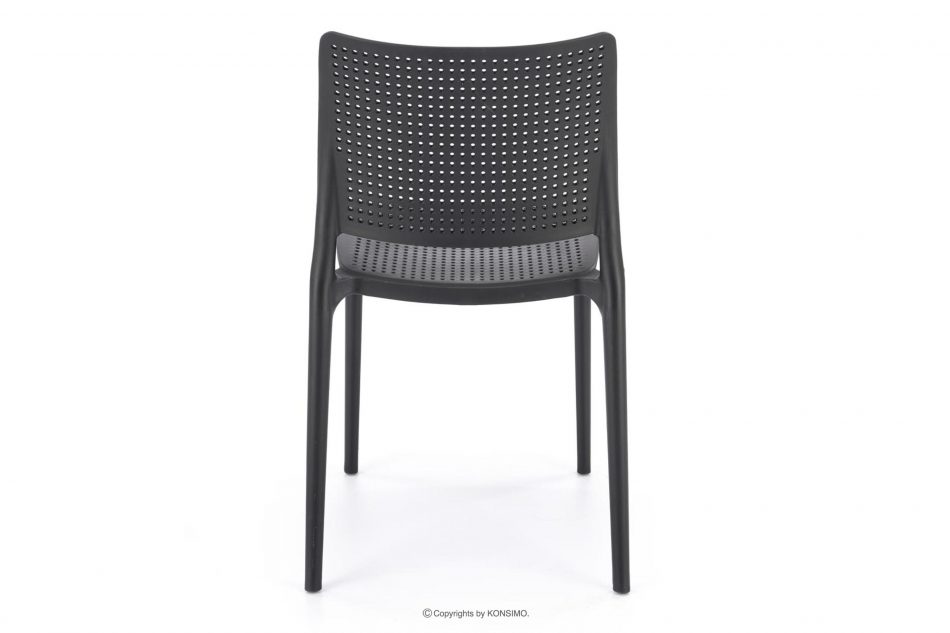 COPELLA Moderní zahradní židle černá černá - obrázek 5