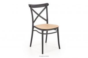 RERIO, https://konsimo.cz/kolekce/rerio/ Židle k zahradnímu stolu černá/béžová - obrázek
