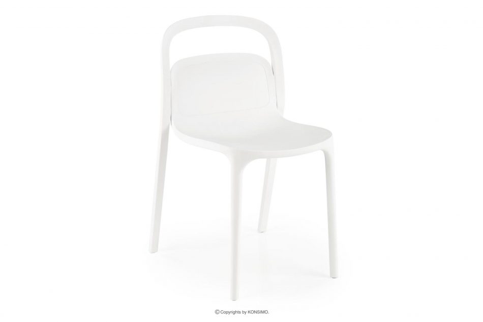 FENOKE Bílá moderní židle na terasu bílá - obrázek 1