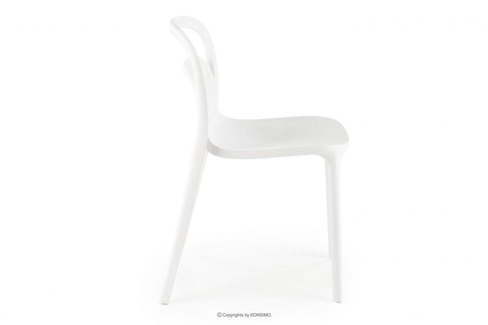 FENOKE Bílá moderní židle na terasu bílá - obrázek 3