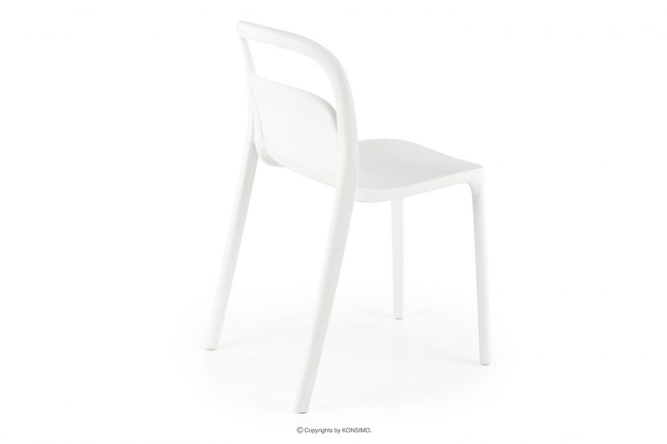 FENOKE Bílá moderní židle na terasu bílá - obrázek 4