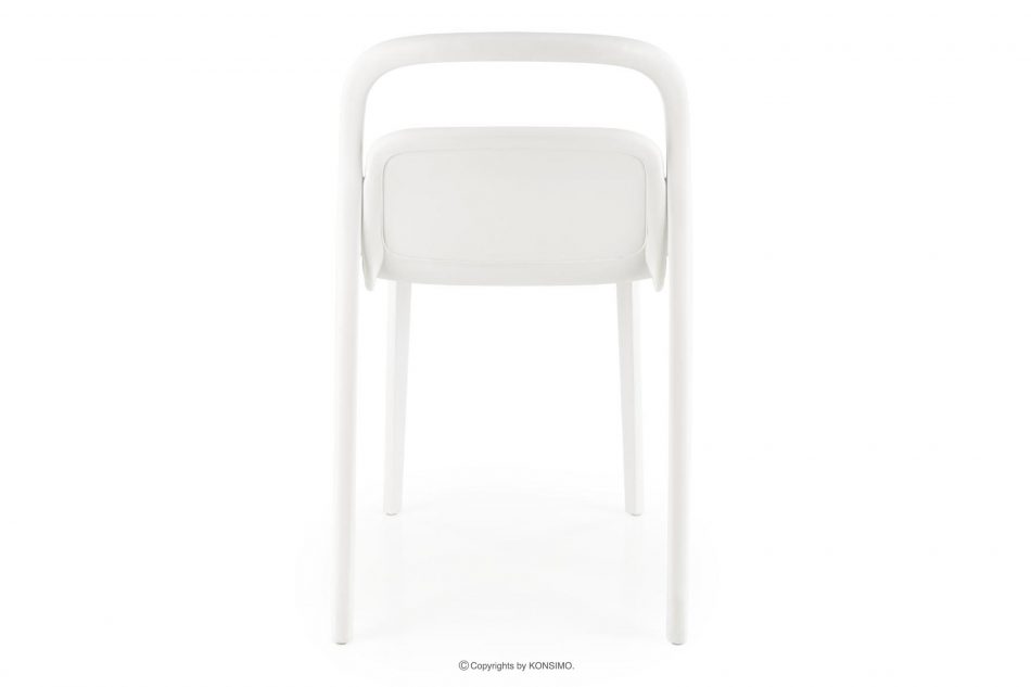 FENOKE Bílá moderní židle na terasu bílá - obrázek 5