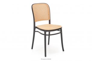 ATTAGE, https://konsimo.cz/kolekce/attage/ Židle na terasu ve stylu boho černá/béžová - obrázek