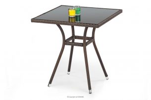 CERICE, https://konsimo.cz/kolekce/cerice/ Malý zahradní stolek tmavě hnědý tmavě hnědá - obrázek