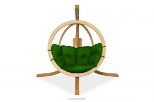 HIGLO, https://konsimo.cz/kolekce/higlo/ Závěsné boho zahradní křeslo dřevěné zelené zelená - obrázek