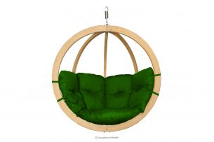 HIGLO, https://konsimo.cz/kolekce/higlo/ Dřevěné závěsné křeslo cocoon zelené zelená - obrázek