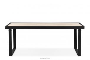 TRIBO, https://konsimo.cz/kolekce/tribo/ Ocelový zahradní stůl v loftovém stylu černý černá - obrázek