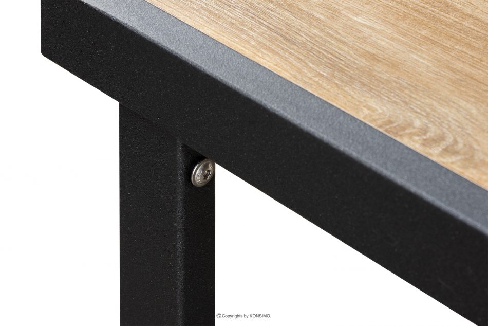 TRIBO Ocelový zahradní stůl v loftovém stylu černý černá - obrázek 4